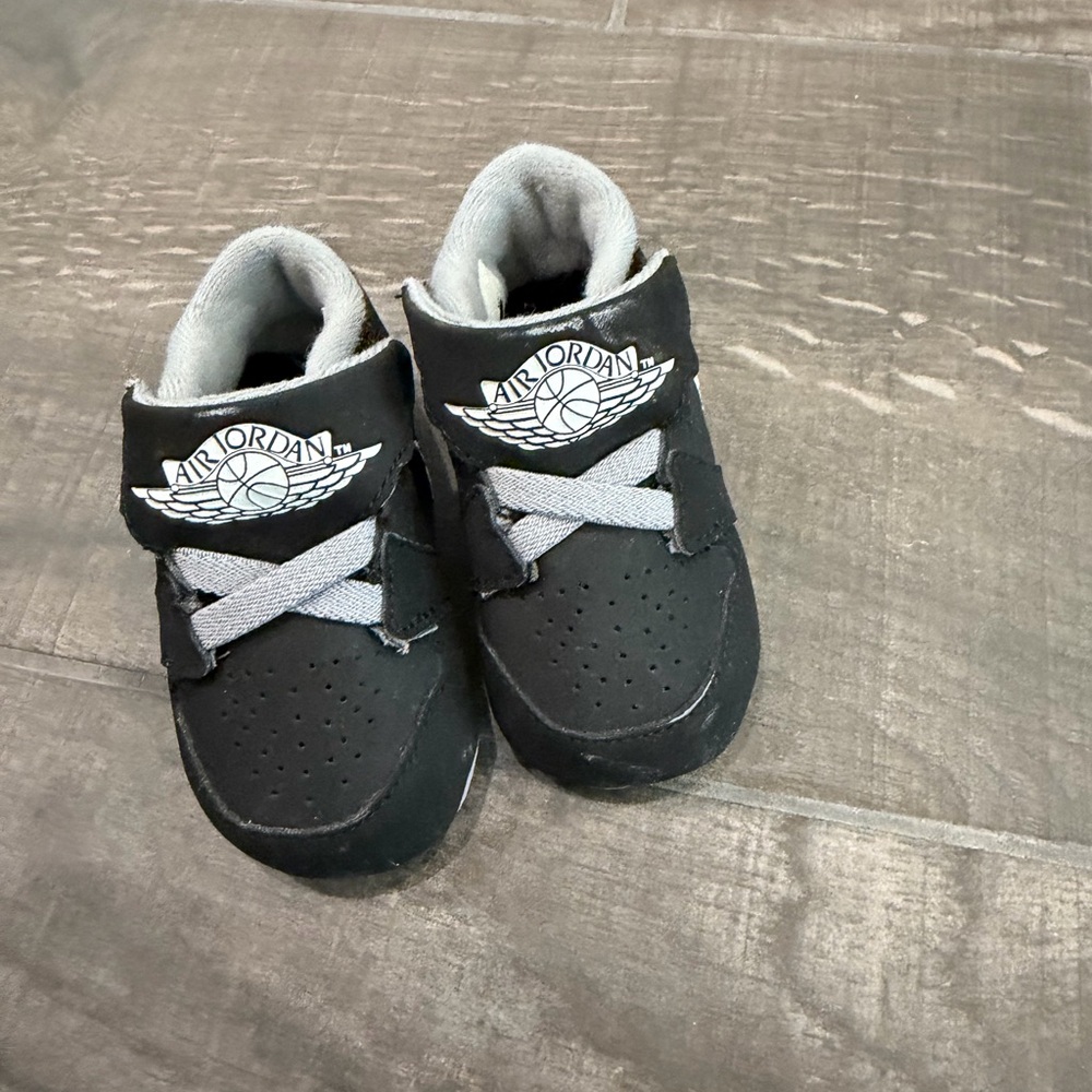 Jordan Kids Black and Gray Sneakers